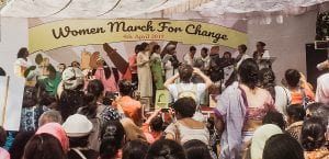 Women from all walks of life gather at Jantar Mantar in Delhi on 4th April 2019 to raise their voices against gender-based violence, patriarchy and caste-based politics and to demand a secular, equal and tolerant State.
