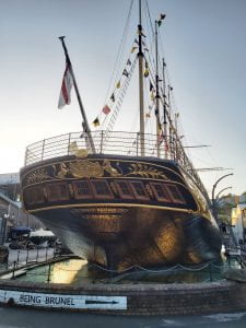 A view of the stern of the SS Great Britain